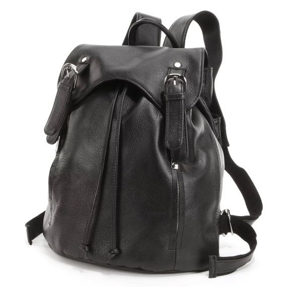 ameri leather Handbags - Women’s Ameri Leather Black Leather Backpack Purse